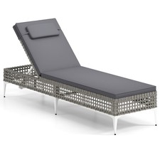 GYMAX Outdoor Chaise Lounge