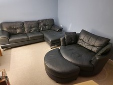 DFS leather Sofa With Chaise
