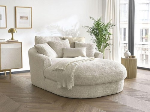 Modern boucle reclining daybed - boucle,