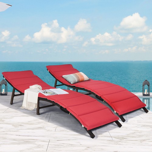 2pcs folding rattan sun - 2pcs,