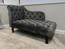 Grey Velvet Chesterfield